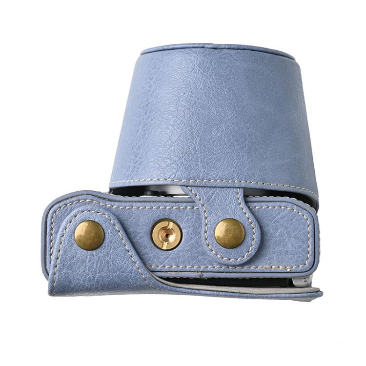 For FUJIFILM X-M5 Retro Litchi Texture Leather Full Body Camera Case Bag with Strap