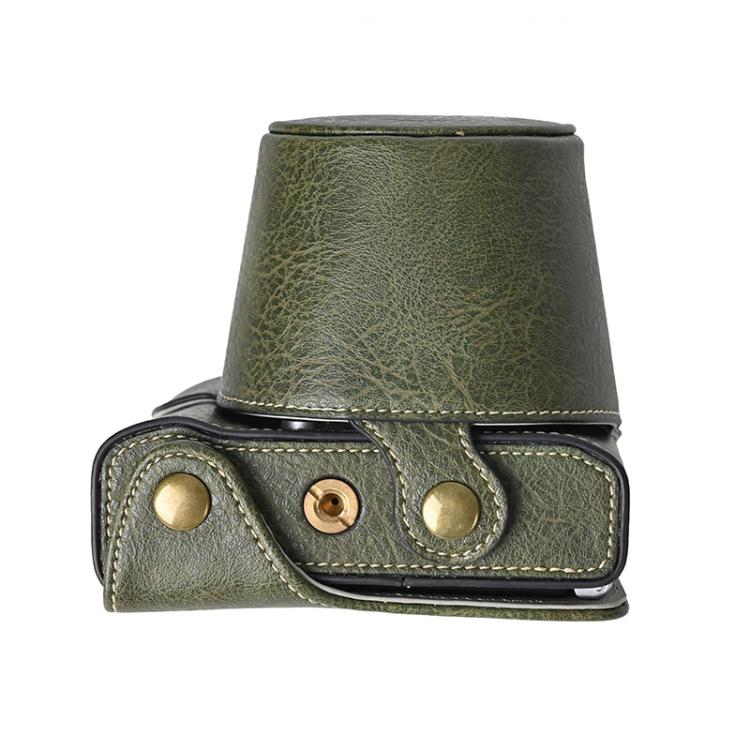 For FUJIFILM X-M5 Retro Litchi Texture Leather Full Body Camera Case Bag with Strap