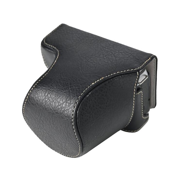 For FUJIFILM X-M5 Retro Litchi Texture Leather Full Body Camera Case Bag with Strap