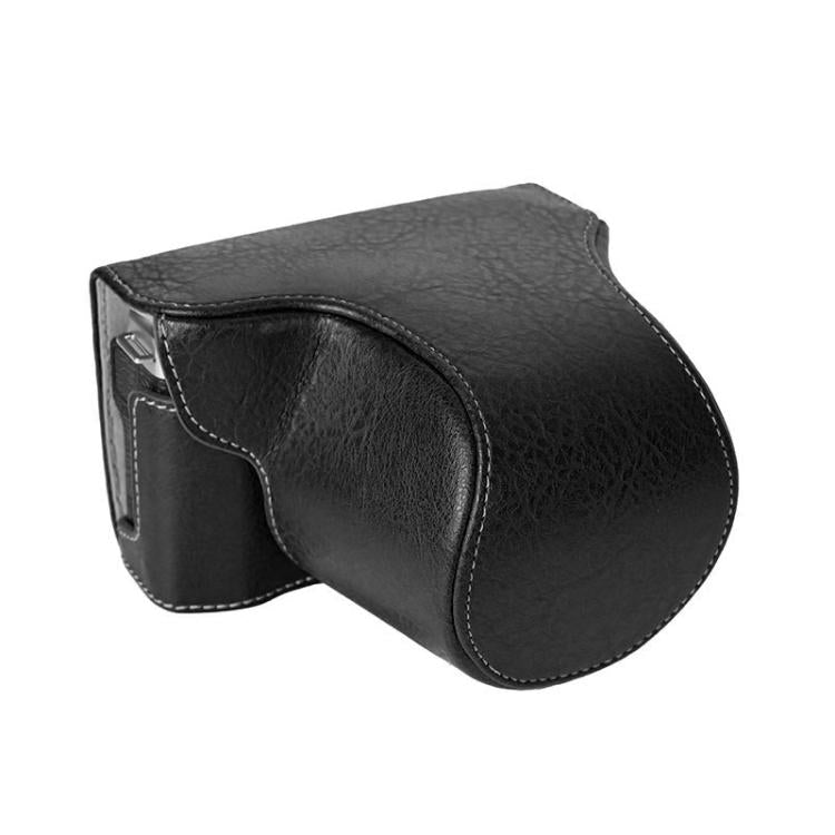 For FUJIFILM X-M5 Retro Litchi Texture Leather Full Body Camera Case Bag with Strap