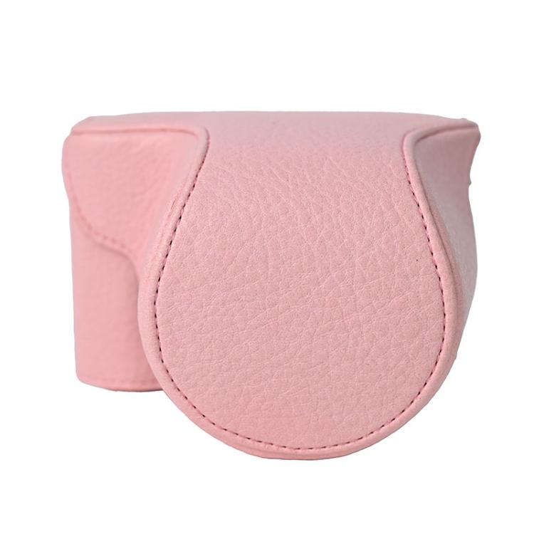 For FUJIFILM X-M5 Retro Litchi Texture Leather Full Body Camera Case Bag with Strap