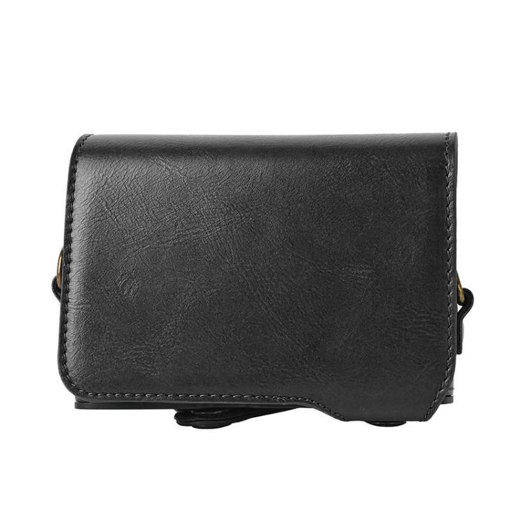 For Canon PowerShot SX740 HS Retro Pull Up Leather Full Body Camera Case Bag with Strap