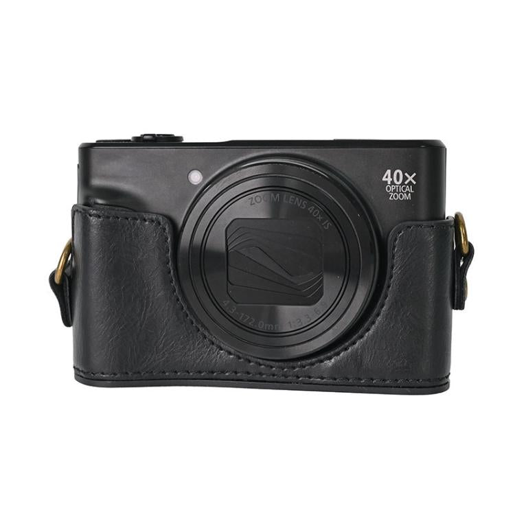 For Canon PowerShot SX740 HS Retro Pull Up Leather Full Body Camera Case Bag with Strap