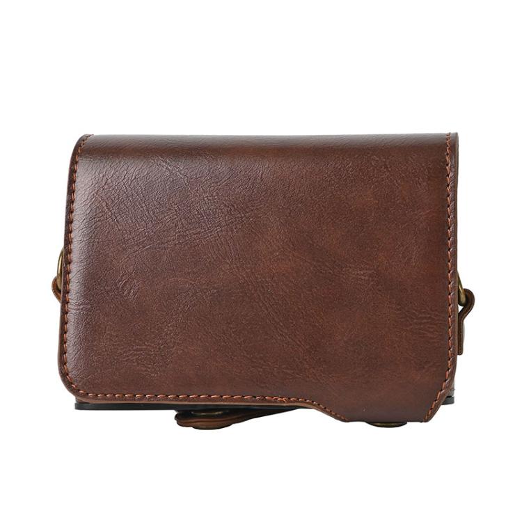 For Canon PowerShot SX740 HS Retro Pull Up Leather Full Body Camera Case Bag with Strap