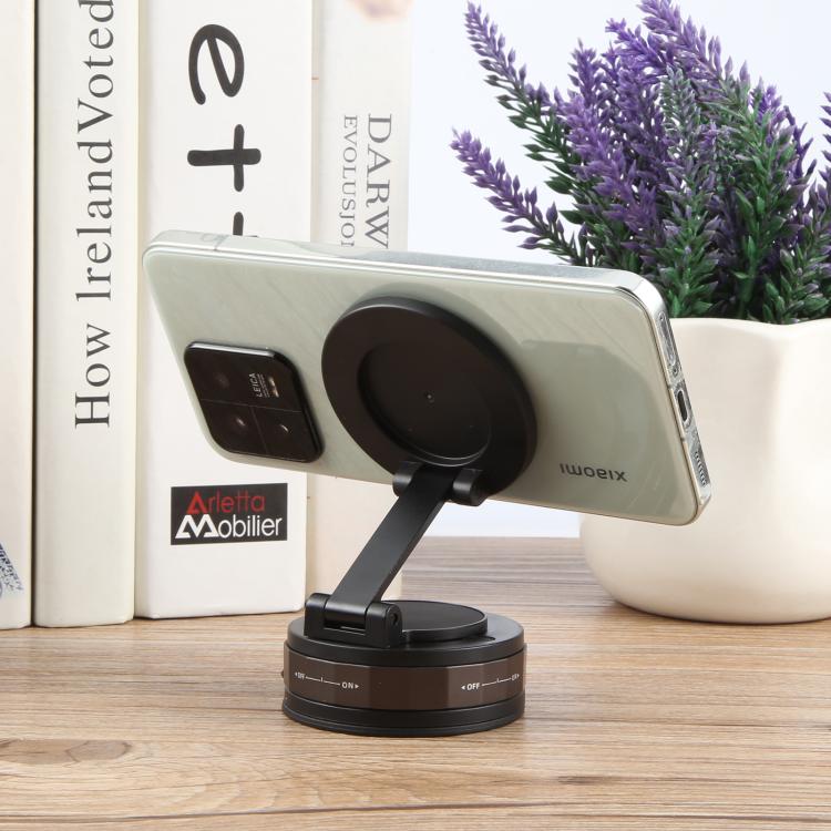 CCT30-2 Suction Cup Magnetic Rotating Phone Holder - Black