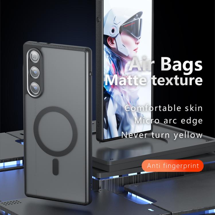 For ZTE nubia RedMagic 10 Air Armor MagSafe PC Hybrid TPU Phone Case - Frosted Black