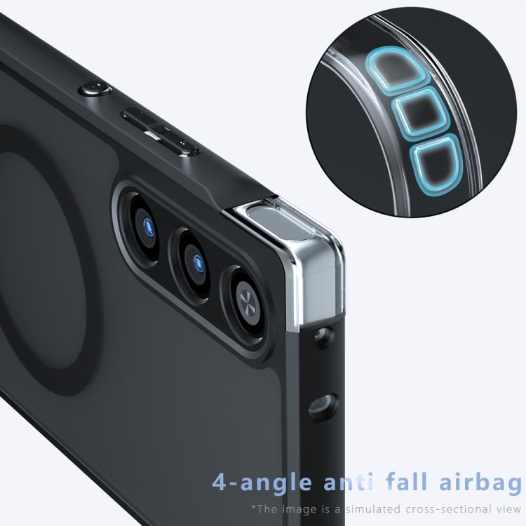 For ZTE nubia RedMagic 10 Air Armor MagSafe PC Hybrid TPU Phone Case - Frosted Black
