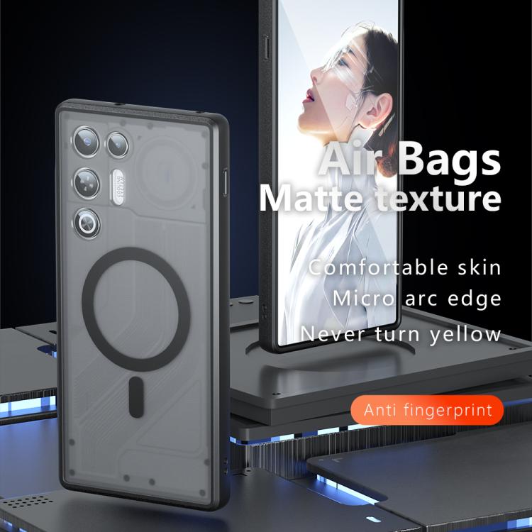 For ZTE nubia RedMagic 11 Air Armor MagSafe PC Hybrid TPU Phone Case - Frosted Black