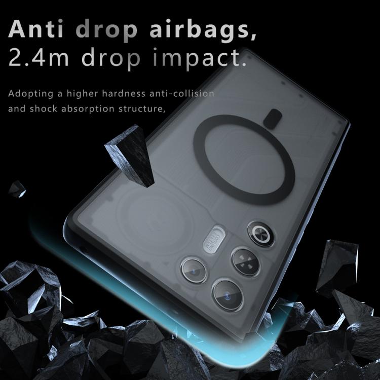 For ZTE nubia RedMagic 11 Air Armor MagSafe PC Hybrid TPU Phone Case - Frosted Black