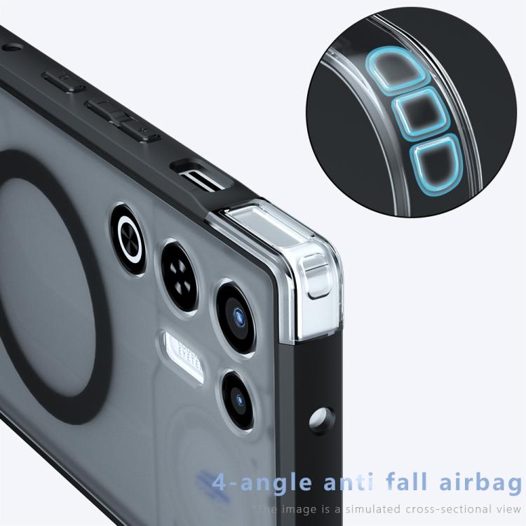 For ZTE nubia RedMagic 11 Air Armor MagSafe PC Hybrid TPU Phone Case - Frosted Black