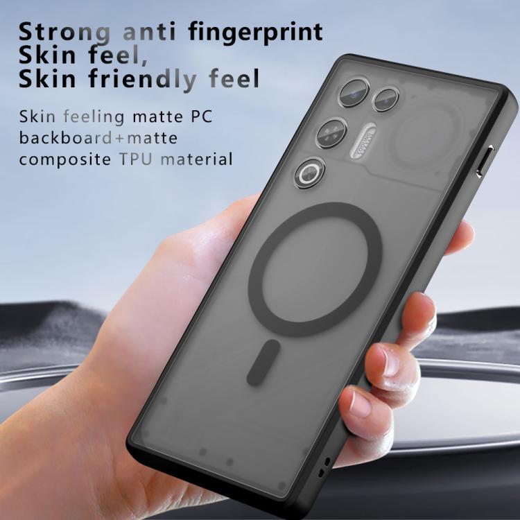 For ZTE nubia RedMagic 11 Air Armor MagSafe PC Hybrid TPU Phone Case - Frosted Black