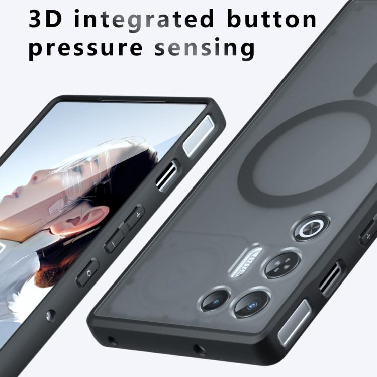 For ZTE nubia RedMagic 11 Air Armor MagSafe PC Hybrid TPU Phone Case - Frosted Black