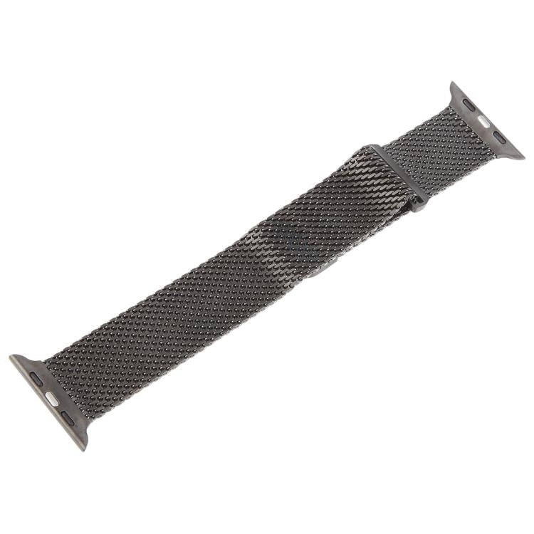 For Apple Watch 46mm / 49mm / 45mm / 44mm Double-section Magnetic Milanese Titanium Watch Band