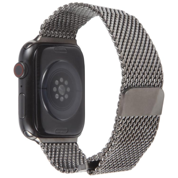 For Apple Watch 42mm / 41mm / 40mm / 38mm Double-section Magnetic Milanese Titanium Watch Band