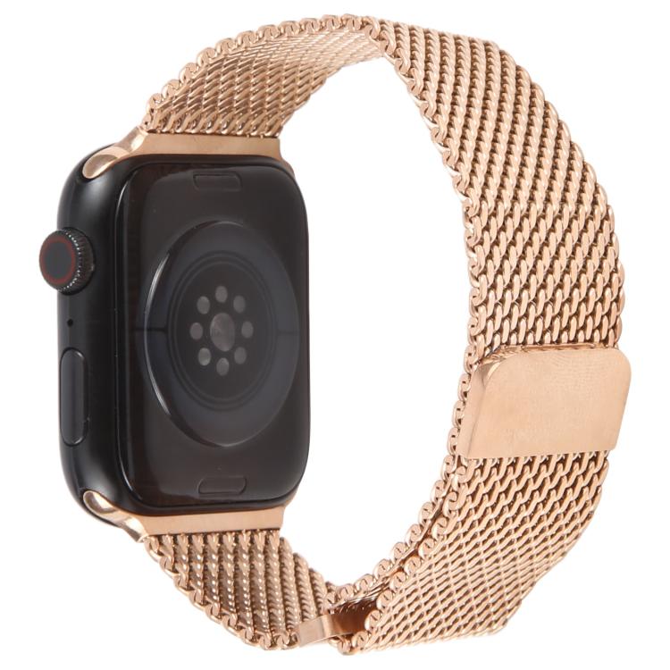 For Apple Watch 42mm / 41mm / 40mm / 38mm Double-section Magnetic Milanese Titanium Watch Band