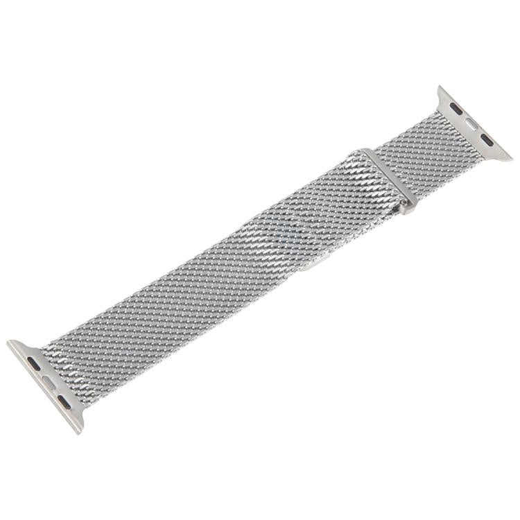 For Apple Watch 42mm / 41mm / 40mm / 38mm Double-section Magnetic Milanese Titanium Watch Band