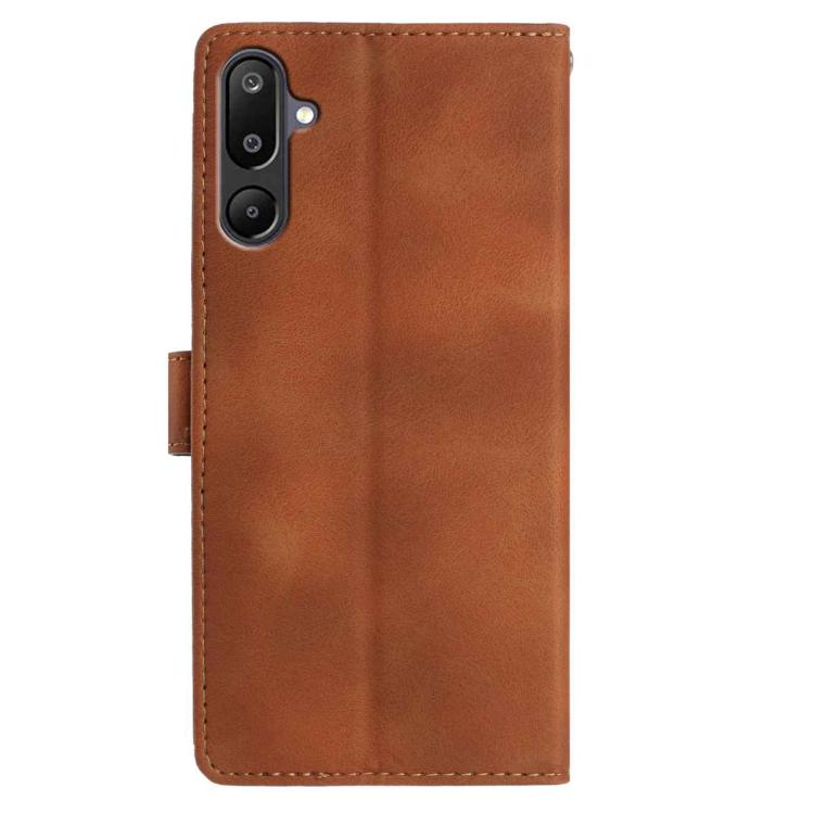 For Samsung Galaxy F16 5G Skin Feel Embossed Feather Leather Phone Case