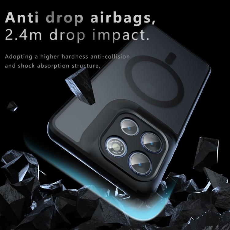 For Motorola Moto G86 / G86 Power 5G Armor MagSafe PC Hybrid TPU Phone Case - Frosted Black