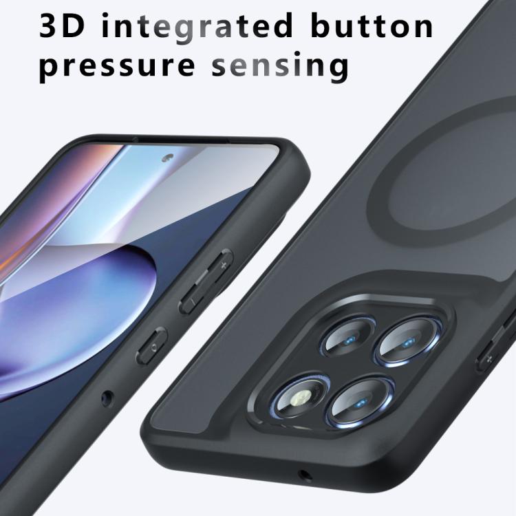 For Motorola Moto G86 / G86 Power 5G Armor MagSafe PC Hybrid TPU Phone Case - Frosted Black