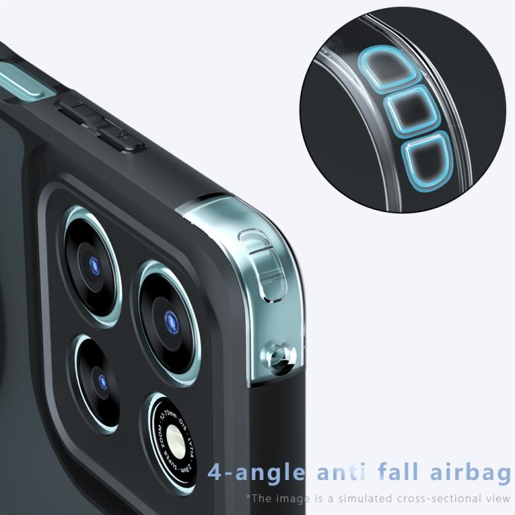 For Motorola Moto G56 / G66j / G66y Armor MagSafe PC Hybrid TPU Phone Case - Frosted Black