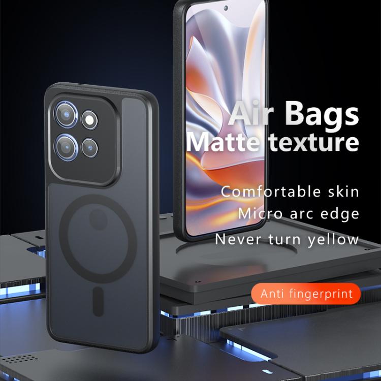 For Motorola Edge 50 Neo Armor MagSafe PC Hybrid TPU Phone Case - Frosted Black