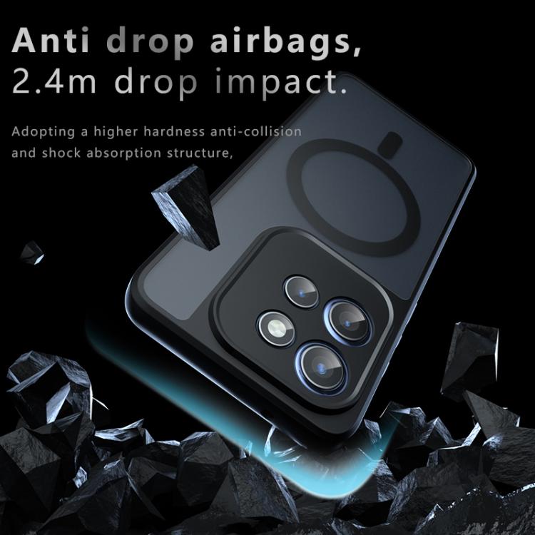For Motorola Edge 50 Neo Armor MagSafe PC Hybrid TPU Phone Case - Frosted Black