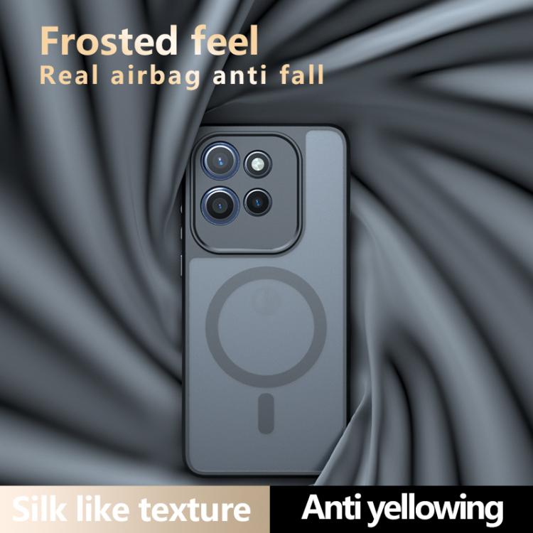 For Motorola Edge 50 Neo Armor MagSafe PC Hybrid TPU Phone Case - Frosted Black