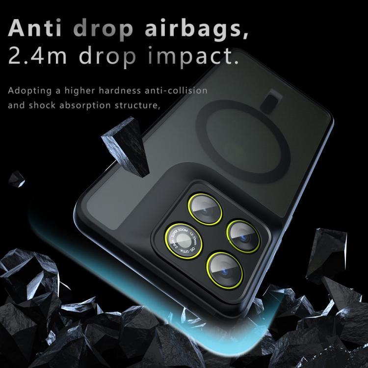 For Motorola Edge 70 / Moto X70 Air Armor MagSafe PC Hybrid TPU Phone Case - Frosted Black