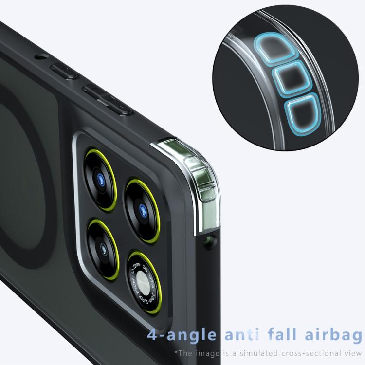 For Motorola Edge 70 / Moto X70 Air Armor MagSafe PC Hybrid TPU Phone Case - Frosted Black