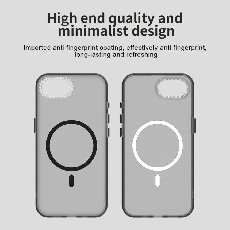 For iPhone 17e / 16e Candy Diamond Magsafe Frosted PC Hybrid TPU Phone Case