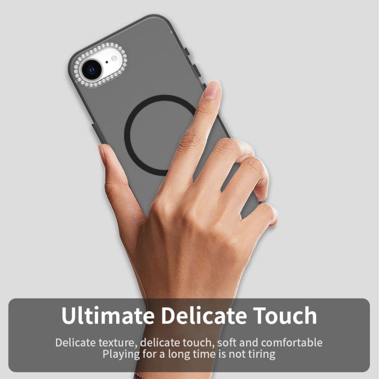 For iPhone 17e / 16e Candy Diamond Magsafe Frosted PC Hybrid TPU Phone Case