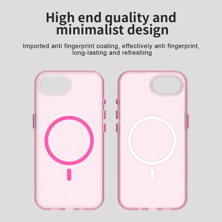 For iPhone 17e / 16e Candy Diamond Magsafe Frosted PC Hybrid TPU Phone Case
