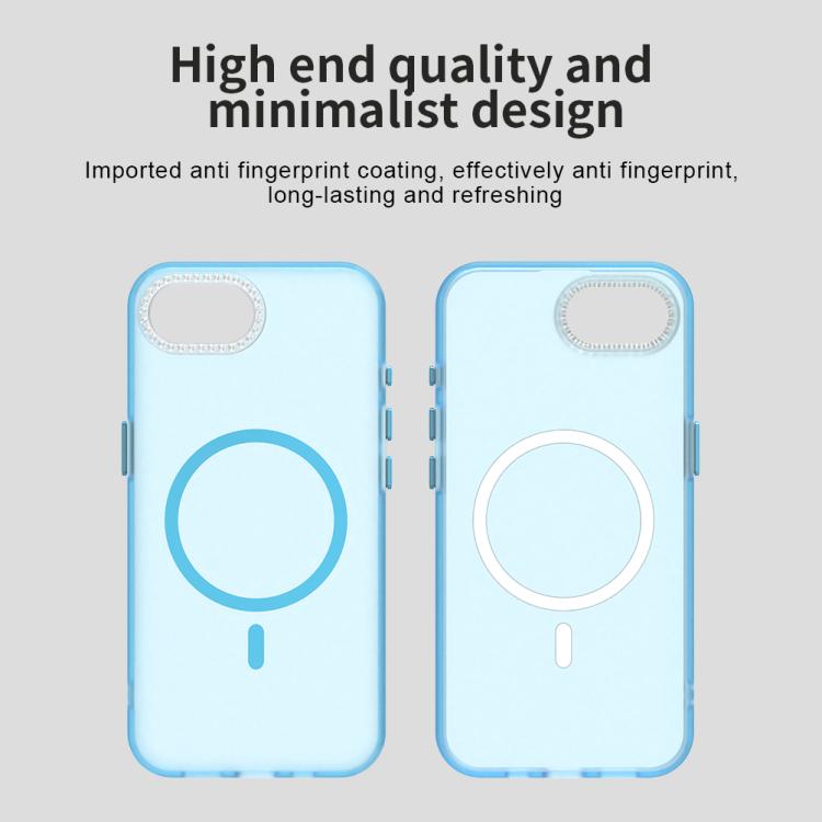 For iPhone 17e / 16e Candy Diamond Magsafe Frosted PC Hybrid TPU Phone Case