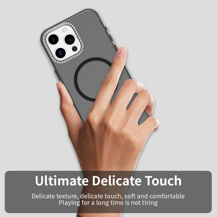 For iPhone 15 Pro Candy Diamond Magsafe Frosted PC Hybrid TPU Phone Case