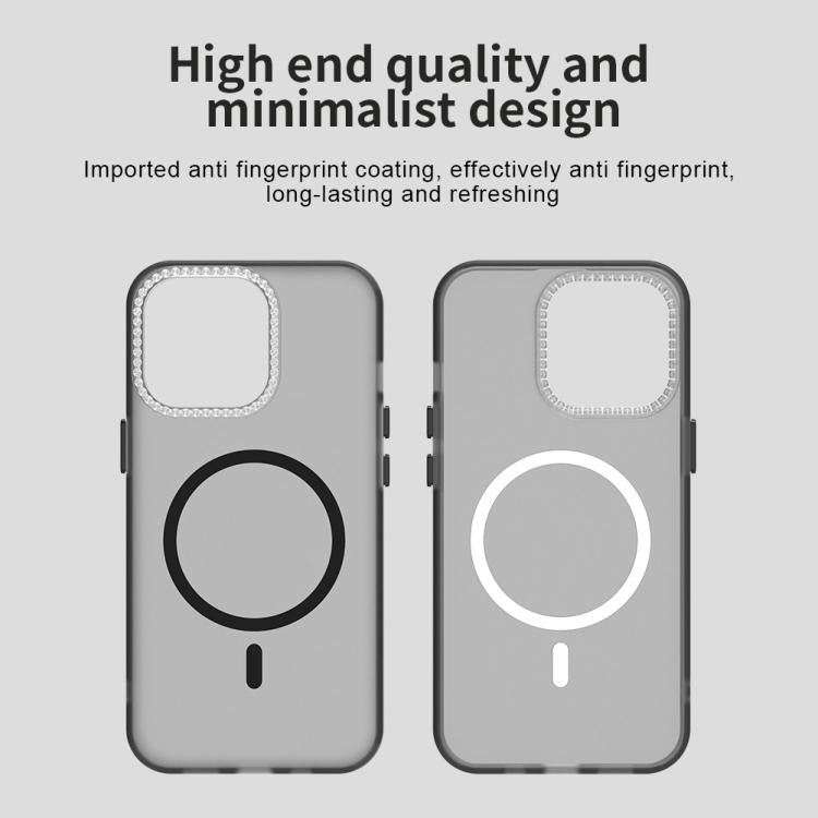 For iPhone 13 Pro Candy Diamond Magsafe Frosted PC Hybrid TPU Phone Case