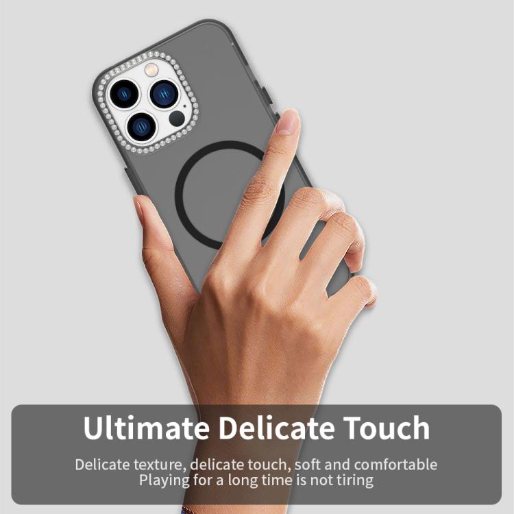 For iPhone 13 Pro Candy Diamond Magsafe Frosted PC Hybrid TPU Phone Case