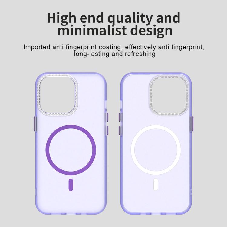 For iPhone 13 Pro Candy Diamond Magsafe Frosted PC Hybrid TPU Phone Case