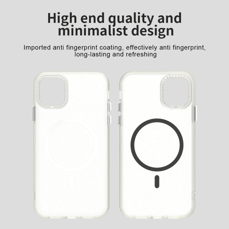 For iPhone 11 Candy Diamond Magsafe Frosted PC Hybrid TPU Phone Case