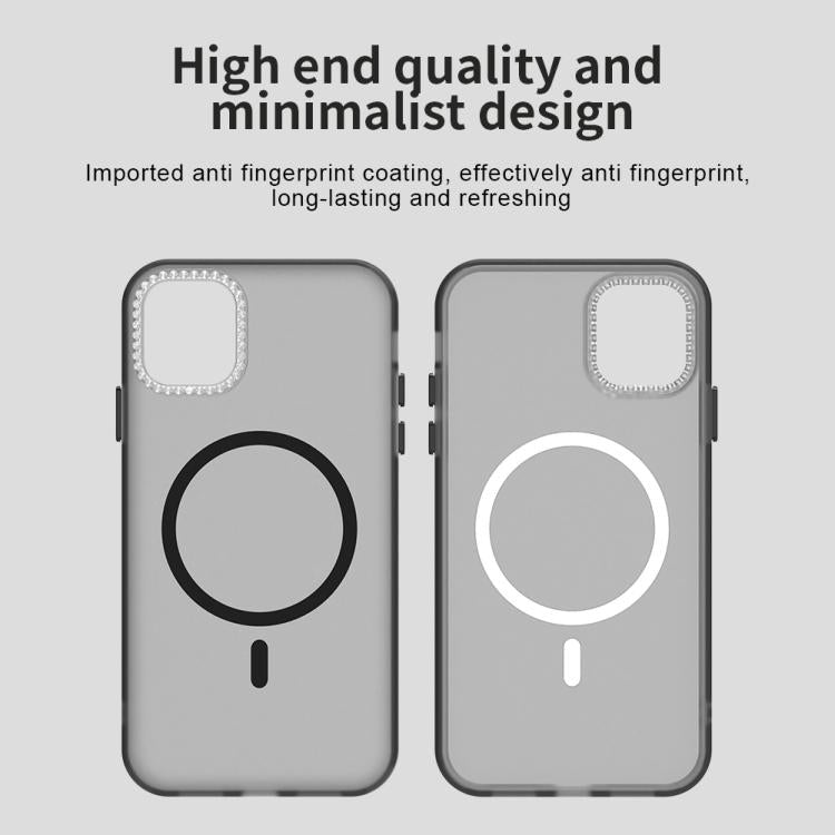 For iPhone 11 Candy Diamond Magsafe Frosted PC Hybrid TPU Phone Case