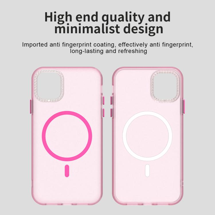 For iPhone 11 Candy Diamond Magsafe Frosted PC Hybrid TPU Phone Case