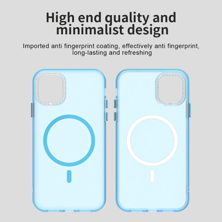 For iPhone 11 Candy Diamond Magsafe Frosted PC Hybrid TPU Phone Case