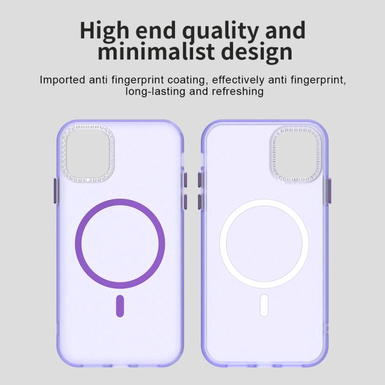 For iPhone 11 Candy Diamond Magsafe Frosted PC Hybrid TPU Phone Case