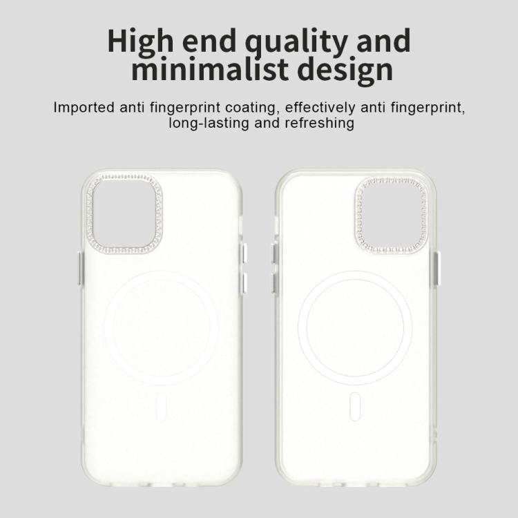 For iPhone 11 Pro Candy Diamond Magsafe Frosted PC Hybrid TPU Phone Case