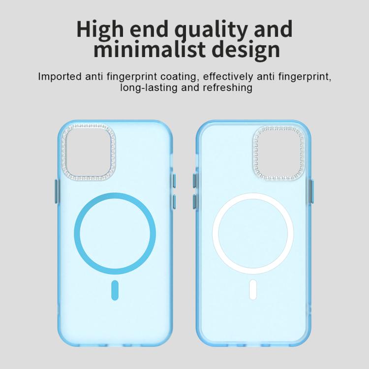 For iPhone 11 Pro Candy Diamond Magsafe Frosted PC Hybrid TPU Phone Case