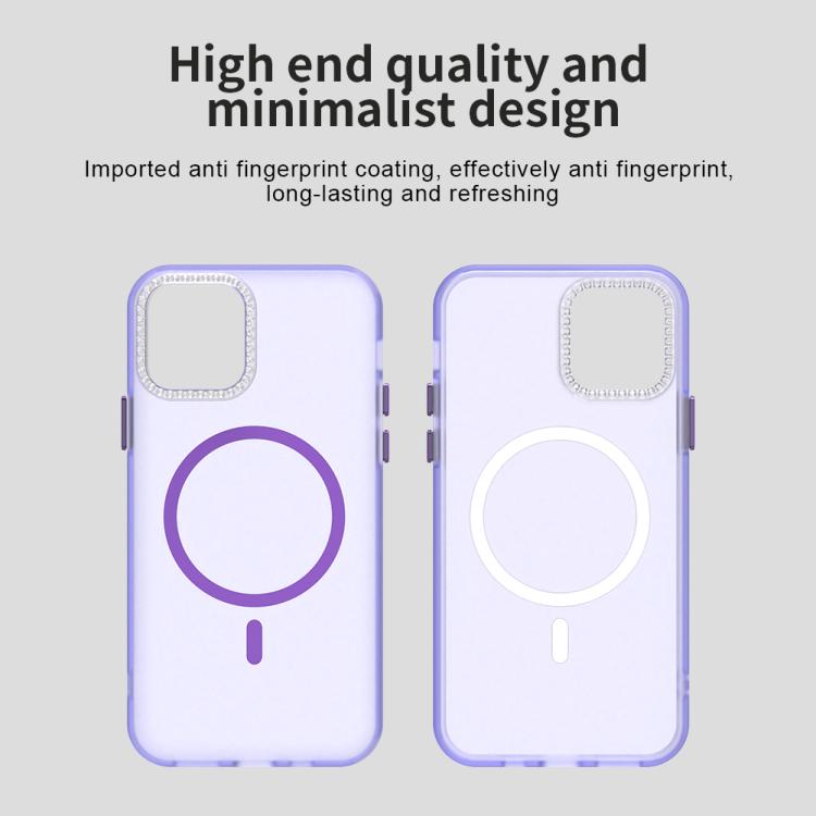 For iPhone 11 Pro Candy Diamond Magsafe Frosted PC Hybrid TPU Phone Case