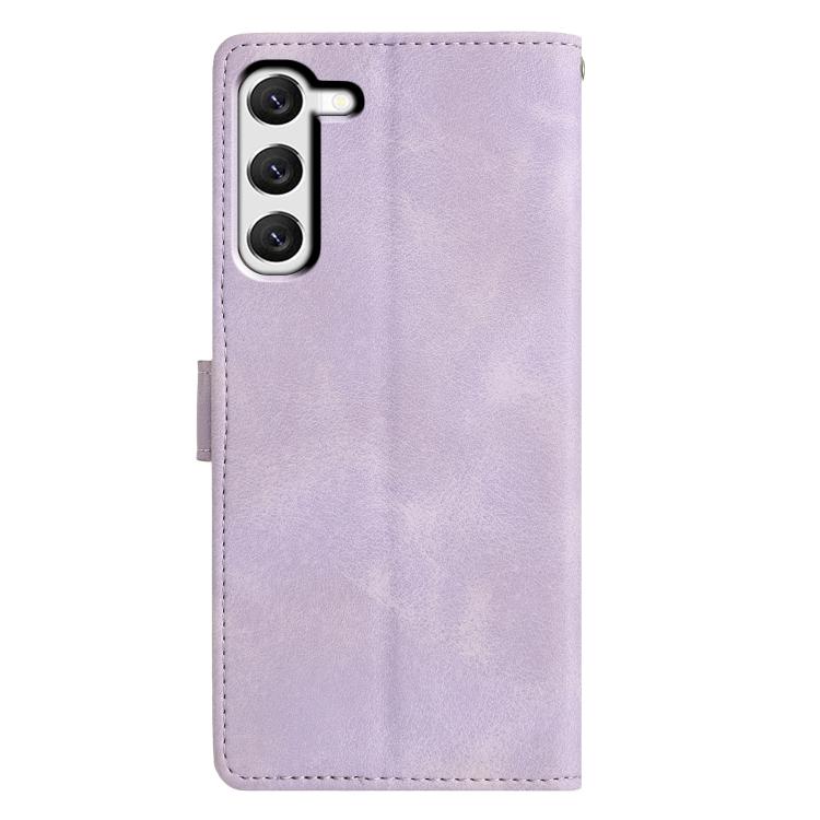 For Samsung Galaxy S23 5G Triangles Embossed Leather Phone Case