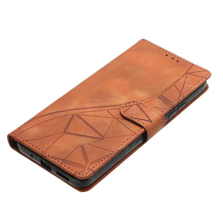For Samsung Galaxy S25+ 5G Triangles Embossed Leather Phone Case