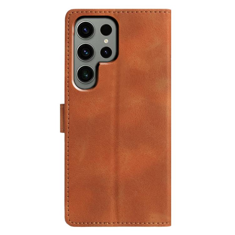 For Samsung Galaxy S25 Ultra 5G Triangles Embossed Leather Phone Case