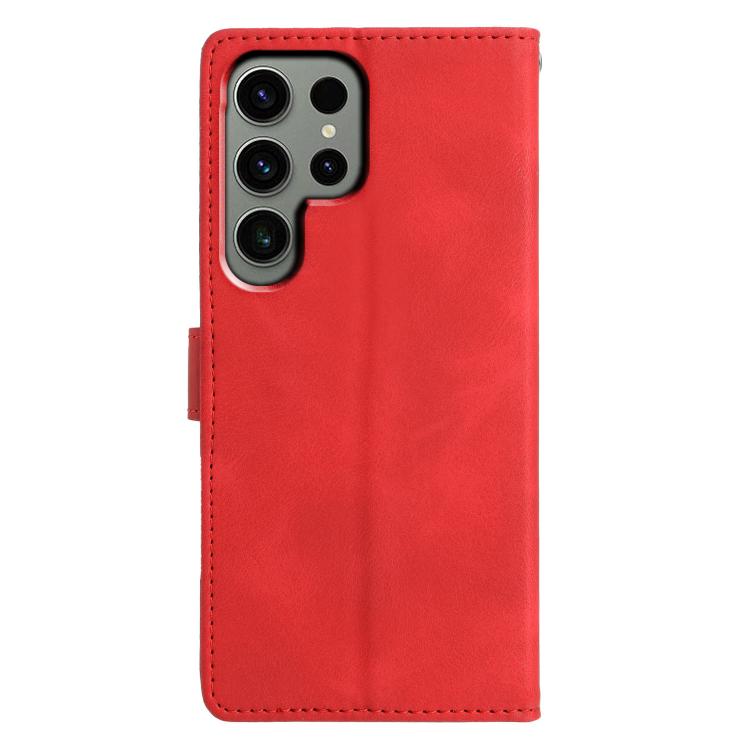 For Samsung Galaxy S25 Ultra 5G Triangles Embossed Leather Phone Case