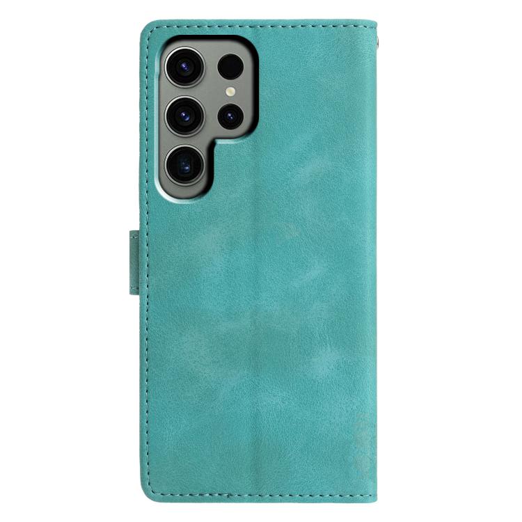For Samsung Galaxy S25 Ultra 5G Triangles Embossed Leather Phone Case